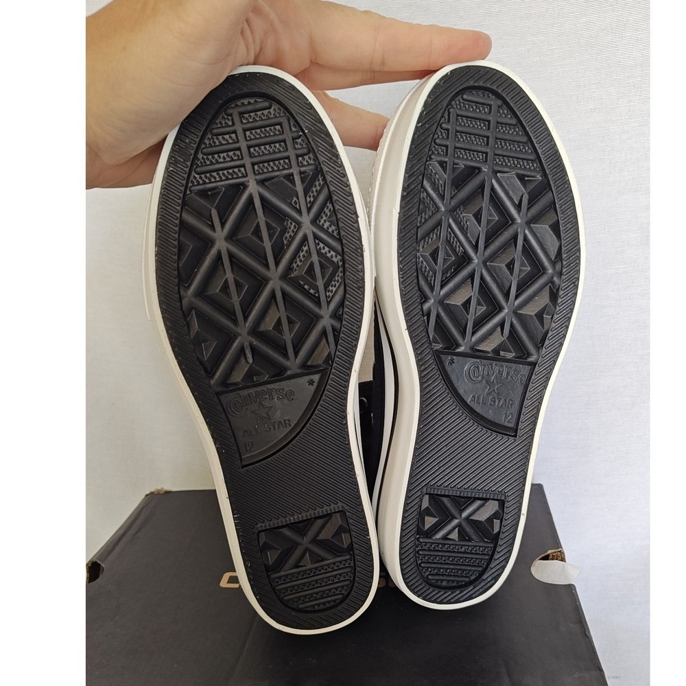 Converse Chuck Taylor All Star Platform Zip Black Leopard Pinecone Kids 12 New - Picture 9 of 10